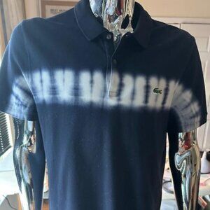 Unique Lacoste Jacquard Knit Tie Dyed Polo - L/XL